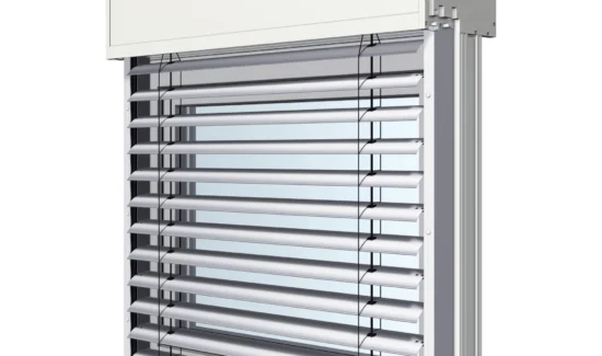 Moderne Außenjalousie in Weiß für Fenster